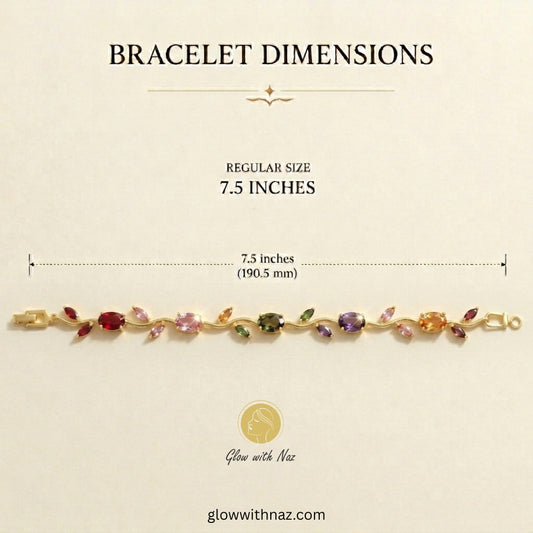 Premium Multi Color Tulip Bracelet | Rapunzel Floral Stainless Steel Bracelet
