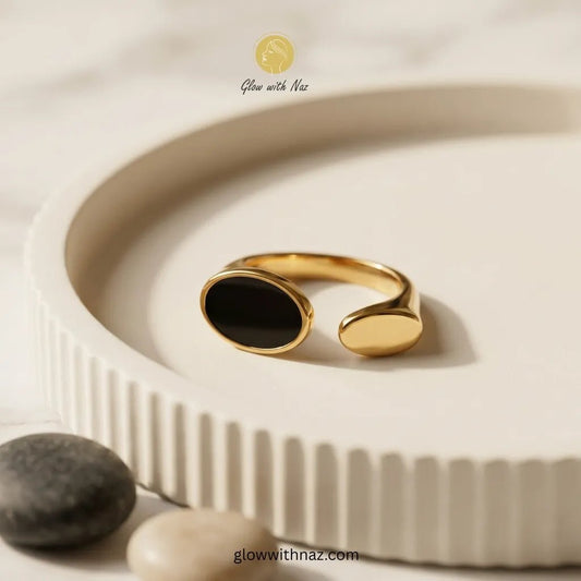 Black Oval Signet Adjustable Ring - Black Oval Signet Adjustable RingJewelryGlow With NazGlow With NazN-R002N-R002Black Oval Signet Adjustable Ring