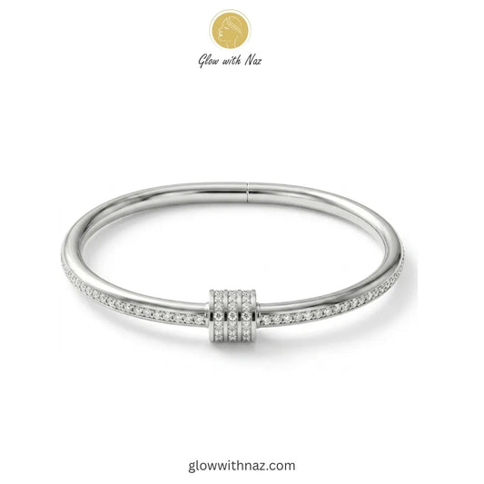 Bundle Offer: Stainless Steel Silver & Golden Crystal Nut Hand Cuff Bracelet - Bundle Offer: Stainless Steel Silver & Golden Crystal Nut Hand Cuff BraceletJewelryGlow With NazGlow With NazSilver Crystal Bangle Bracelet