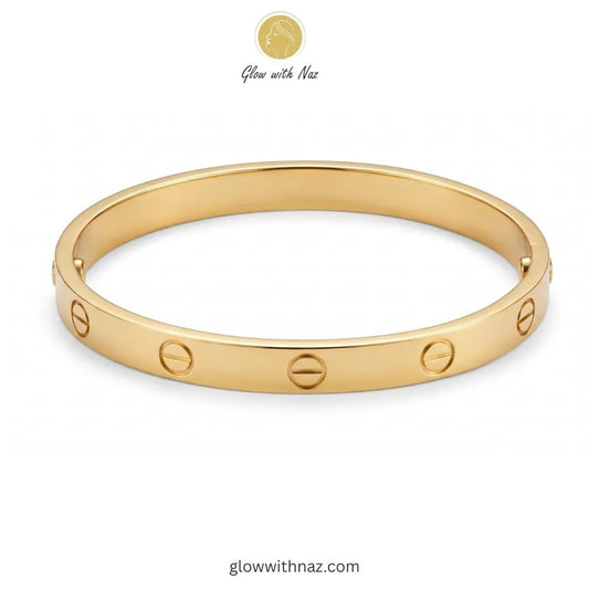BUNDLE OFFER: Zircon Open Cuff Bangle & Screw Hand Cuff Bracelet - BUNDLE OFFER: Zircon Open Cuff Bangle & Screw Hand Cuff BraceletJewelryGlow With NazGlow With NazGold Love Screw Bangle Bracelet