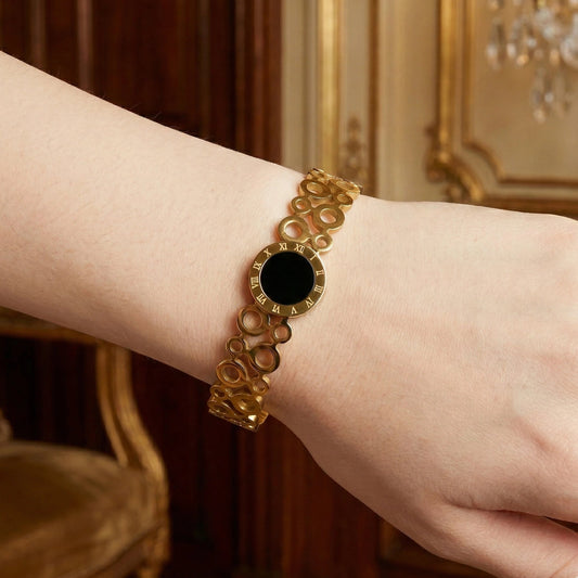 Eterna Roman Medallion Hand Cuff Bracelets