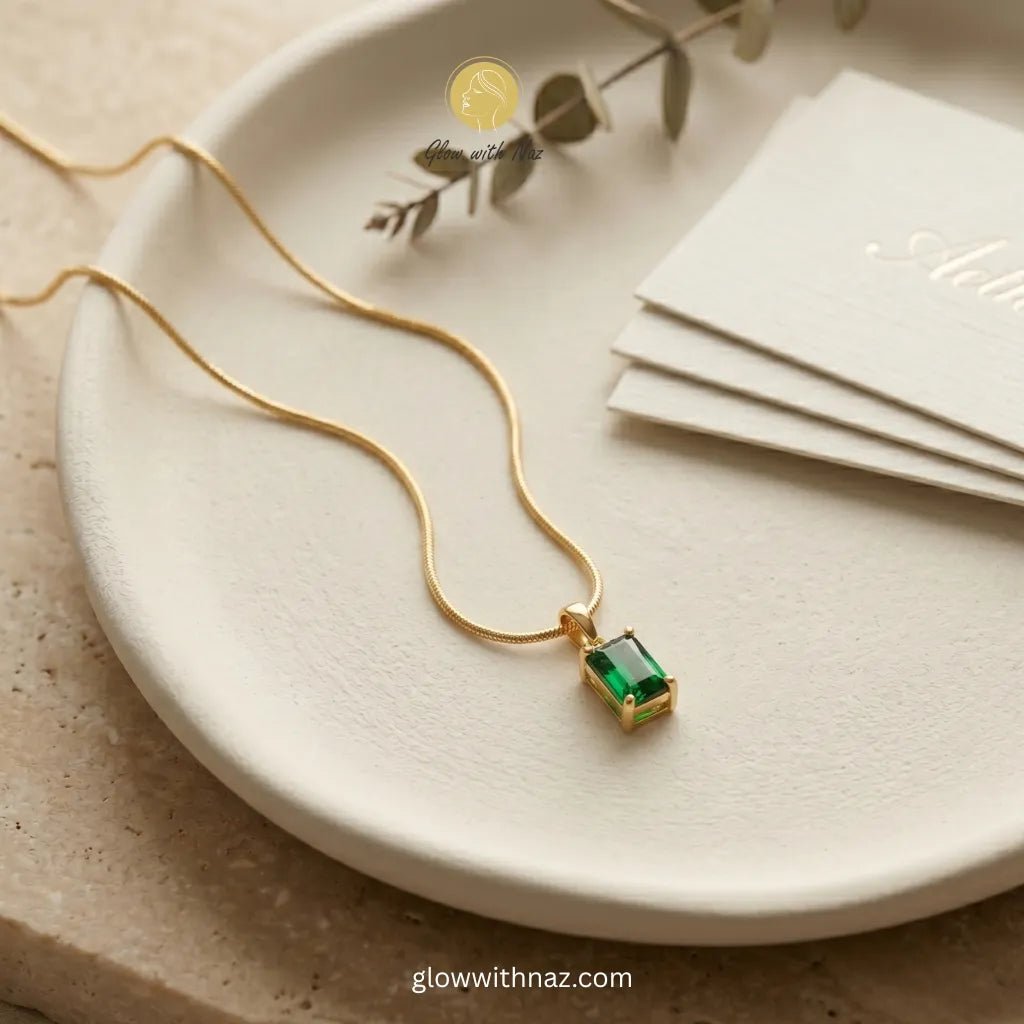 Gold Emerald Rectangle Pendant Necklace - Gold Emerald Rectangle Pendant NecklaceJewelryGlow With NazGlow With NazN-N025N-N025Gold Emerald Green Rectangular Pendant Necklace โ Stainless Steel necklace, pendant necklace, necklace set, locket set, simple necklace, pendant set, pendant, chain necklace, diamond pendant, diamond necklace, locket necklace, neck chain, girls locket, heart locket, pendant for girls, necklace for girls, heart necklace, locket for girls, diamond locket, pendant necklace for girls, he