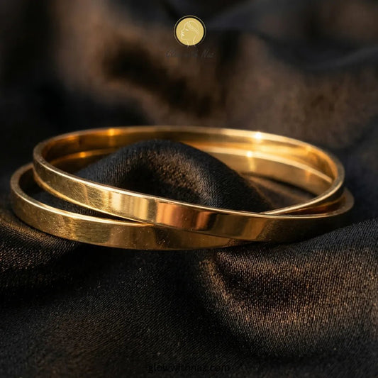 Gold Plated High - Polish 18K Gold Bangle Set - Gold Plated High - Polish 18K Gold Bangle SetJewelryGlow with NazGlow With NazN-B002N-B002Gold Plated High - Polish 18K Gold Bangle Set