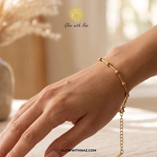 Minimalist Stainless Steel Beaded Bracelet - Single String Bracelet - Minimalist Stainless Steel Beaded Bracelet - Single String BraceletJewelryGlow With NazGlow With NazB0063Minimalist Stainless Steel Beaded Bracelet - Single String Bracelet