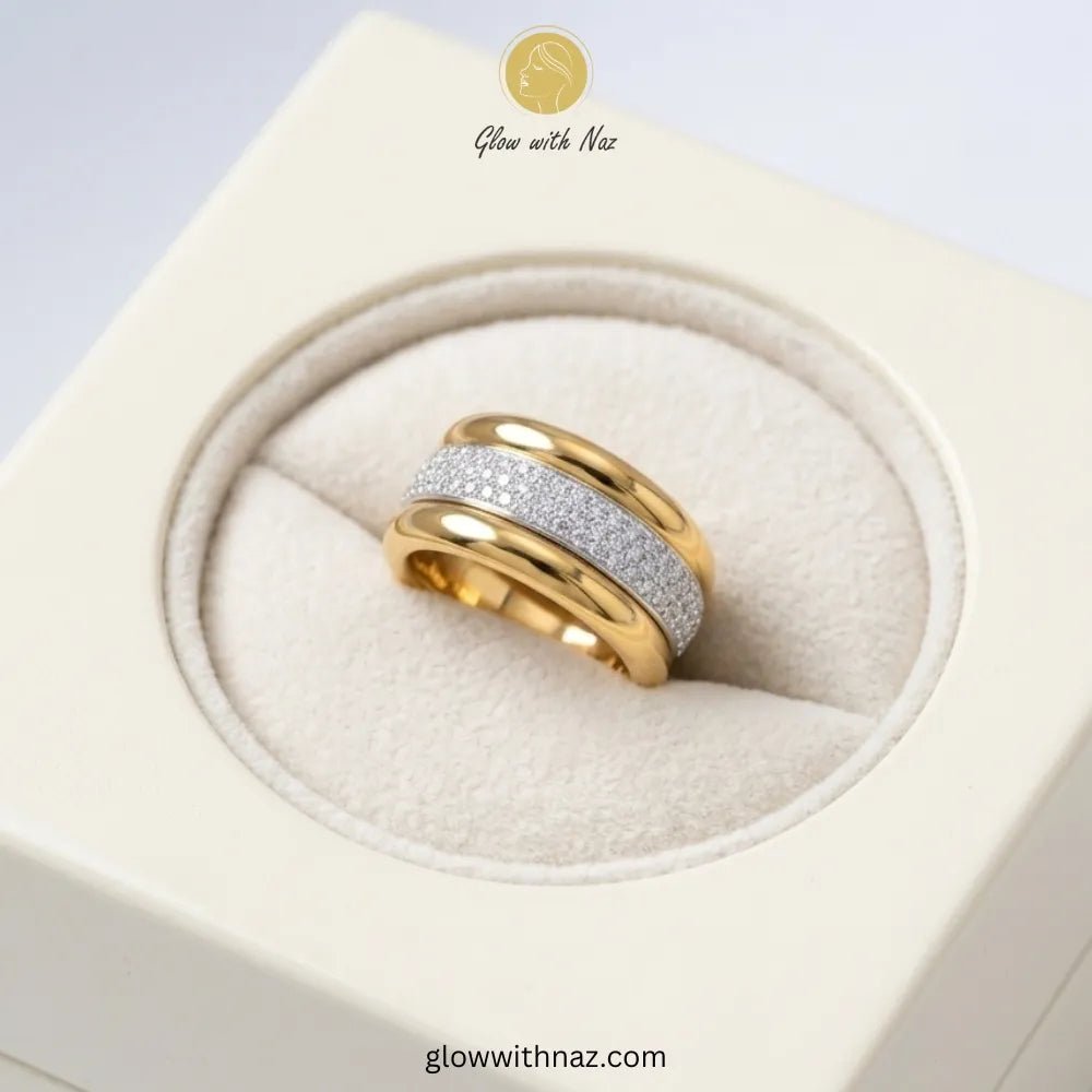 Stainless Steel 3 Layer Crystal Pave Stacking Rings Set - Stainless Steel 3 Layer Crystal Pave Stacking Rings SetJewelryGlow With NazGlow With NazR029C9Shop the viral Stainless Steel Pave Set of 3 at Glow With Naz. Featuring a dazzling crystal band and waterproof, 100% anti-tarnish material, it's perfect for minimalist jewelry styling or as a beautiful gift idea ring, girls rings, rings for girls, rings simple, simple rings, stainless steel jewelry, jewellery set, aesthetic jewelry, simple jewel