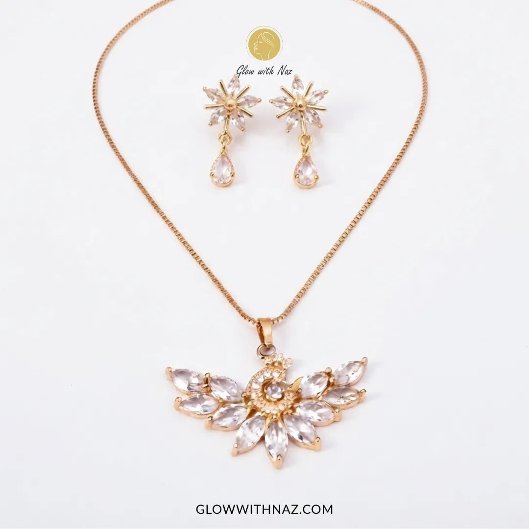 Tarnish-Free Trending Peacock Earring & Pendant Set - #Tarnish-Free Trending Peacock Earring & Pendant SetJewelryGlow With NazGlow With NazN0069Tarnish-Free Trending Peacock Earring & Pendant Set#