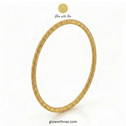 Textured Twisted Gold-Plated Stainless Steel Hand-Cuff Bangle - Textured Twisted Gold-Plated Stainless Steel Hand-Cuff BangleJewelryGlow With NazGlow With NazB0045B0045Textured twisted gold bangle by Glow with Naz