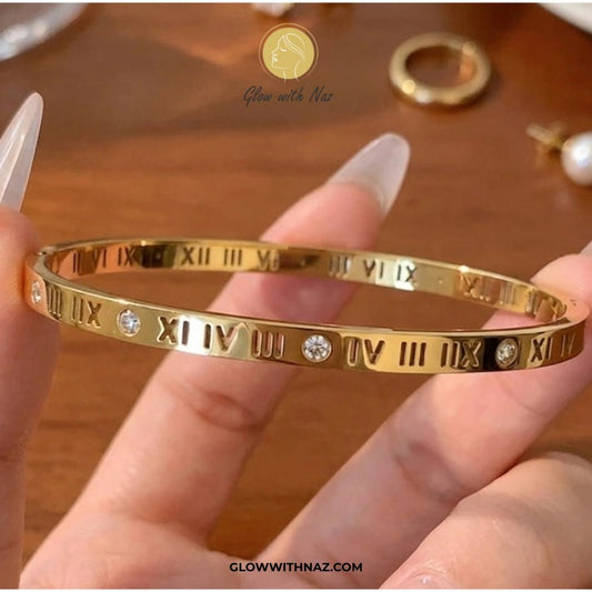 Timeless Roman Numeral Stainless Steel Hand Cuff Bracelet & Ring - Timeless Roman Numeral Stainless Steel Hand Cuff Bracelet & RingJewelryGlow With NazGlow With Naz7Timeless Roman Numeral Stainless Steel Hand Cuff Bracelet & Ring