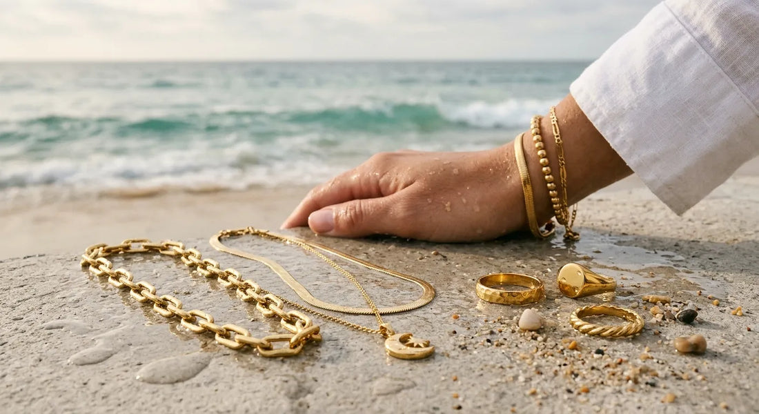 Stainless Steel Jewelry, Waterproof Jewelry, Tarnish-Proof Jewelry, Non-Tarnish Jewelry, 18k Gold Plated Stainless Steel