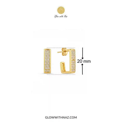 18K Gold Plated Diamond Square Geometric Statement Earrings - 18K Gold Plated Diamond Square Geometric Statement EarringsJewelryGlow With NazGlow With NazE05318K Gold Plated Diamond Square Geometric Statement Earrings