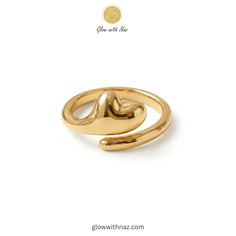 Adjustable Gold Heart Shaped Love Ring, ring, girls rings, rings for girls, rings simple, simple rings, stainless steel jewelry, jewellery set, aesthetic jewelry, simple jewellery, chain, jewelry, artificial jewellery, green jewellery, girls jewellery, rings for women, black ring, flower jewellery, chain for girls, jewellery for girls, jewellery
