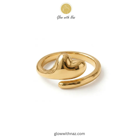 Adjustable Gold Heart Shaped Love Ring, ring, girls rings, rings for girls, rings simple, simple rings, stainless steel jewelry, jewellery set, aesthetic jewelry, simple jewellery, chain, jewelry, artificial jewellery, green jewellery, girls jewellery, rings for women, black ring, flower jewellery, chain for girls, jewellery for girls, jewellery