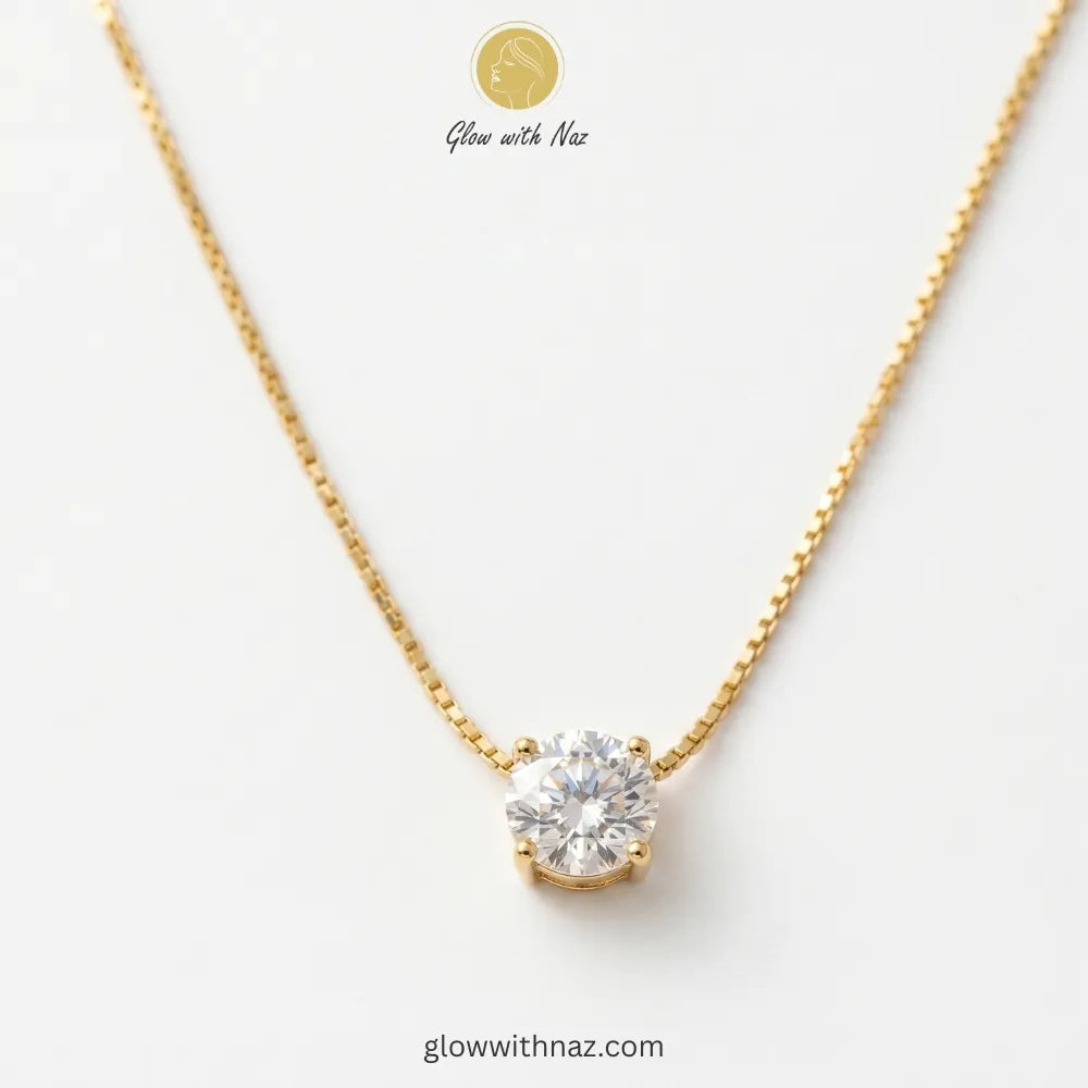 Diamond Pendant Gold Necklace