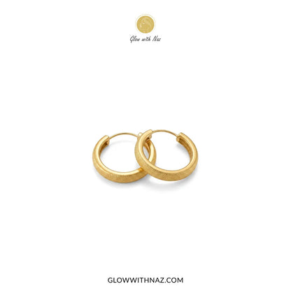 Classic Round Hoop Earrings for Women – Gold-Tone Stainless Steel Hoop Earrings