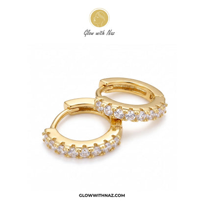 Cute Mini Zircon Crystal Hoop for Girls