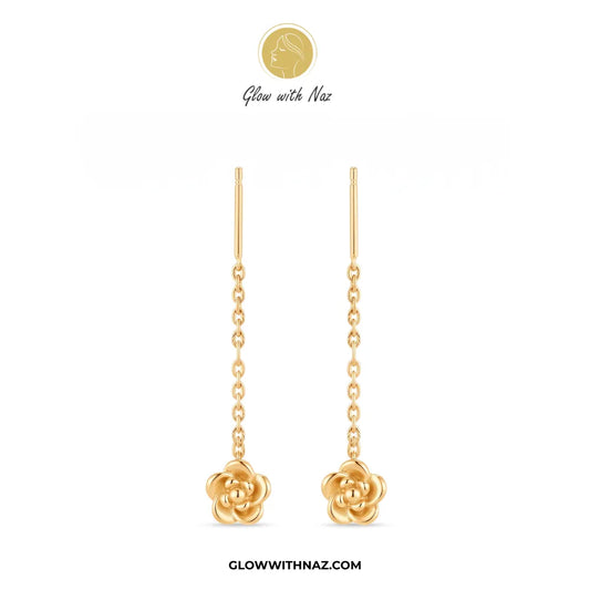 Trending Stainless Steel Mini Flower Sui Dhaga  Earrings