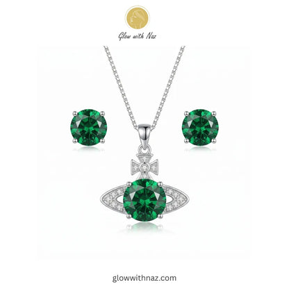 Emerald Green Zircon Pendant & Earrings Set necklace, pendant necklace, necklace set, locket set, simple necklace, pendant set, pendant, chain necklace, diamond pendant, diamond necklace, locket necklace, neck chain, girls locket, heart locket, pendant for girls, necklace for girls, heart necklace, locket for girls, diamond locket, pendant necklace for girls, heart chain locket, stainless steel necklace, double chain necklace, ruby necklace, neck chain for girls, locket design, pendant design, necklace desi