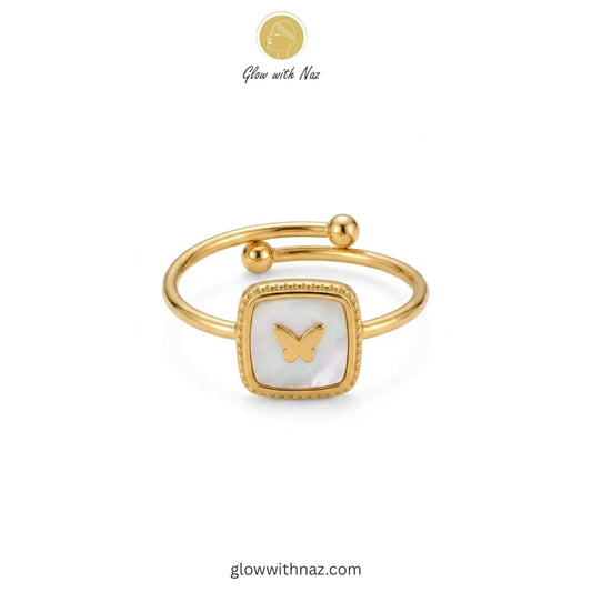 Gold Butterfly Adjustable Ring