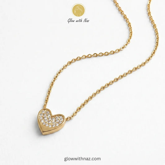 Gold Heart Pendant Necklace