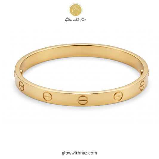 Gold Love Screw Bangle Bracelet