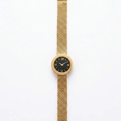 Gold Watch-Style Mesh Bracelet for Women