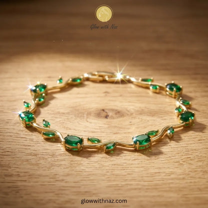 Green Tulip Bracelet Rapunzel Floral Bracelet