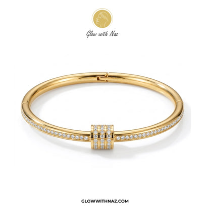 TRIO Screw Bracelet Bundle: Stainless Steel Hand Cuff Bracelet for Women