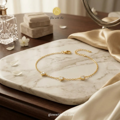 Zircon Station Chain Bracelet