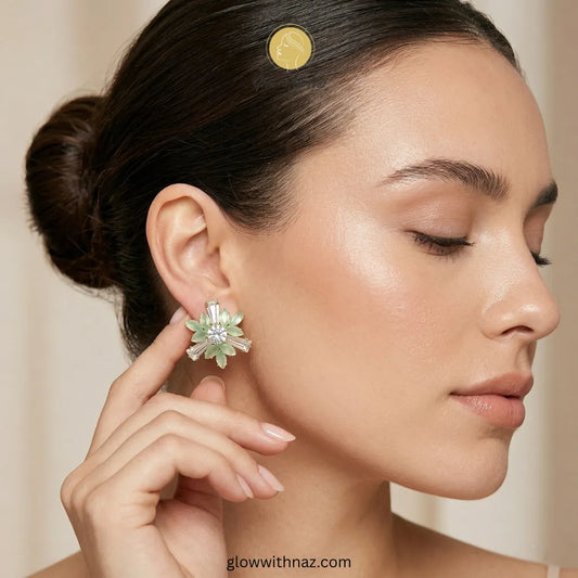 Celestial Mint Sunburst Studs