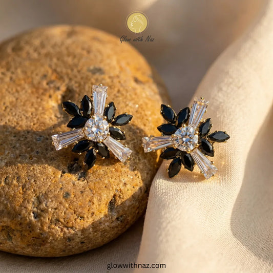 Midnight Onyx Starburst Studs