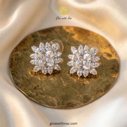 High Brilliance Diamond-Style Formal Ear Studs