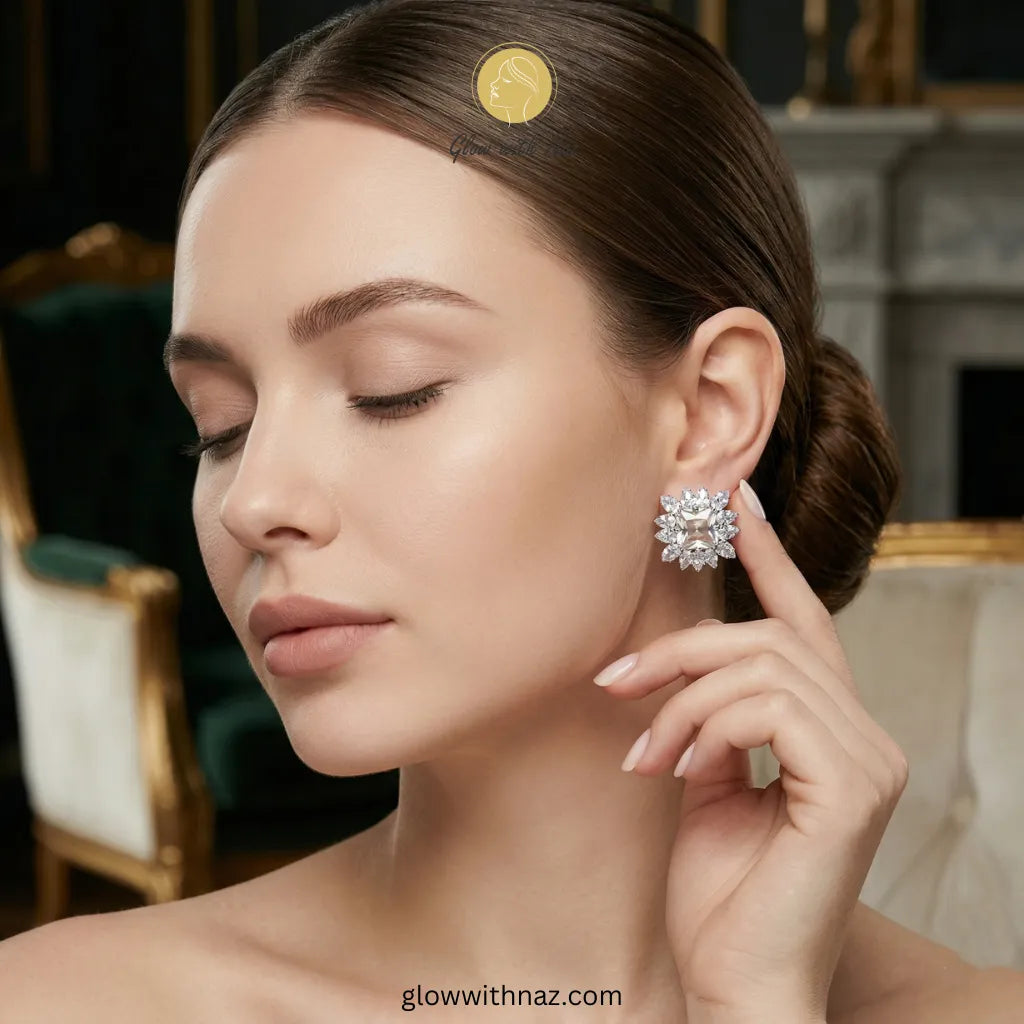 High Brilliance Diamond-Style Formal Ear Studs
