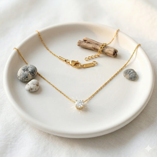 Diamond Pendant Gold Necklace