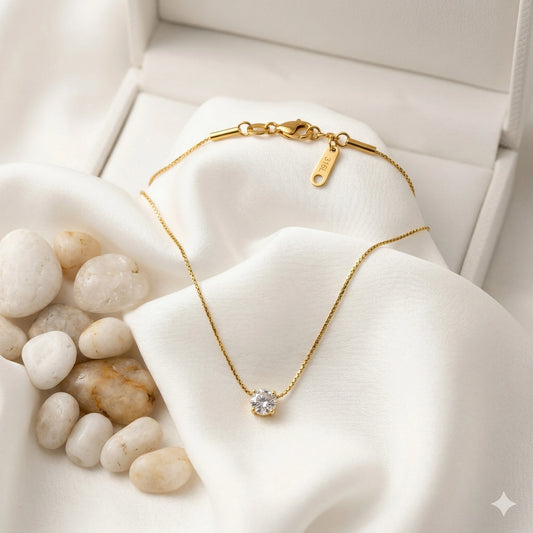 Diamond Pendant Gold Necklace