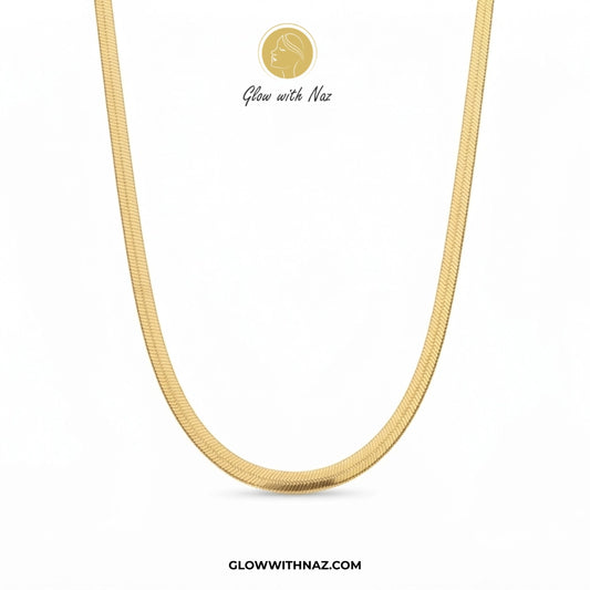 Herringbone Chain -  Stainless Steel Simple Chain Necklace