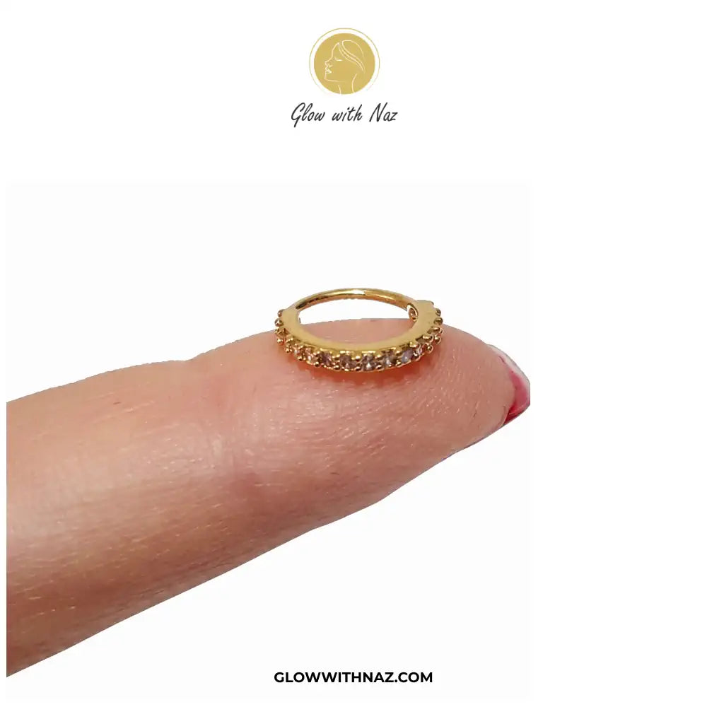 Outer Zircon Stainless Steel Nose Ring