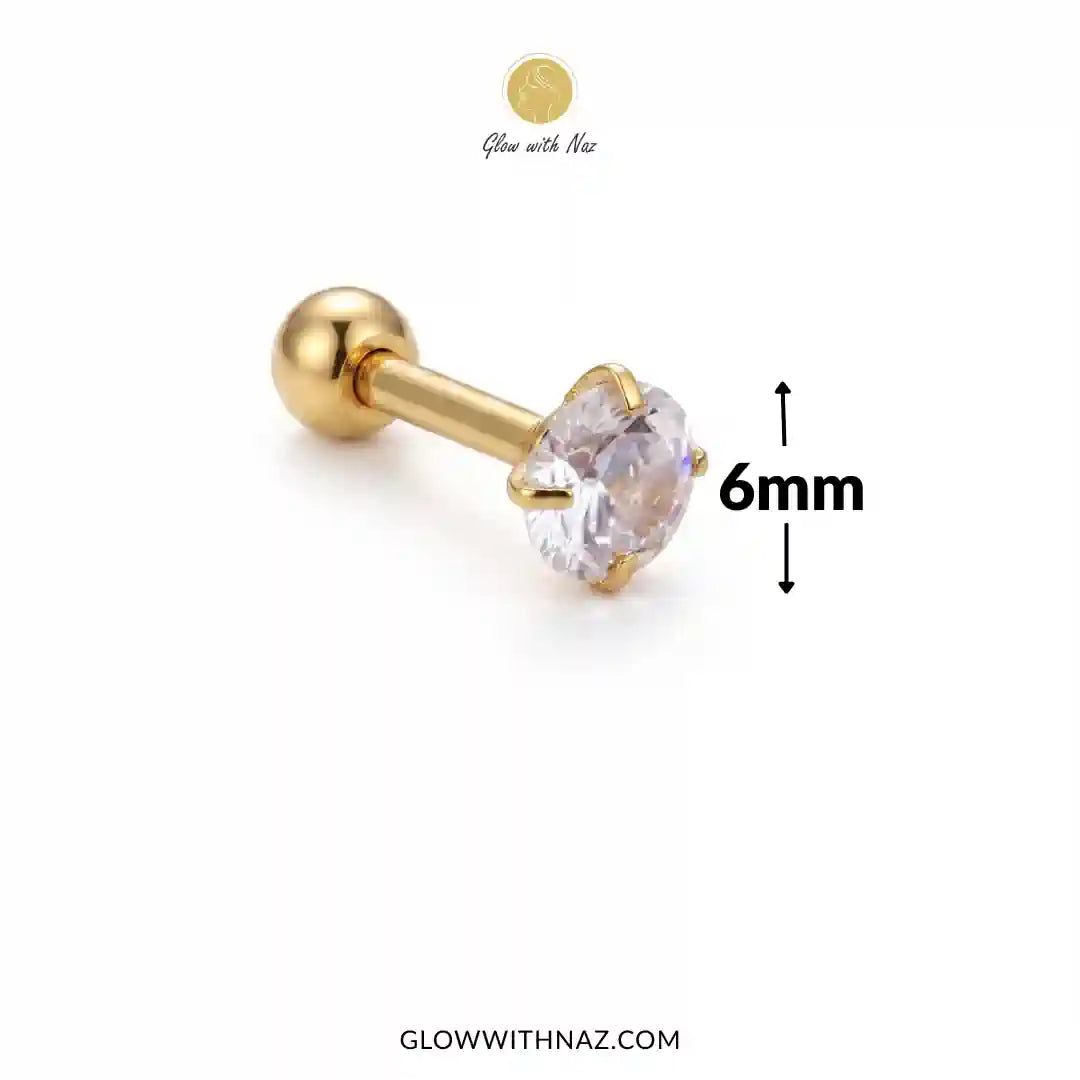 Diamond Zircon Nose Pin & Helix Piercing Jewelry