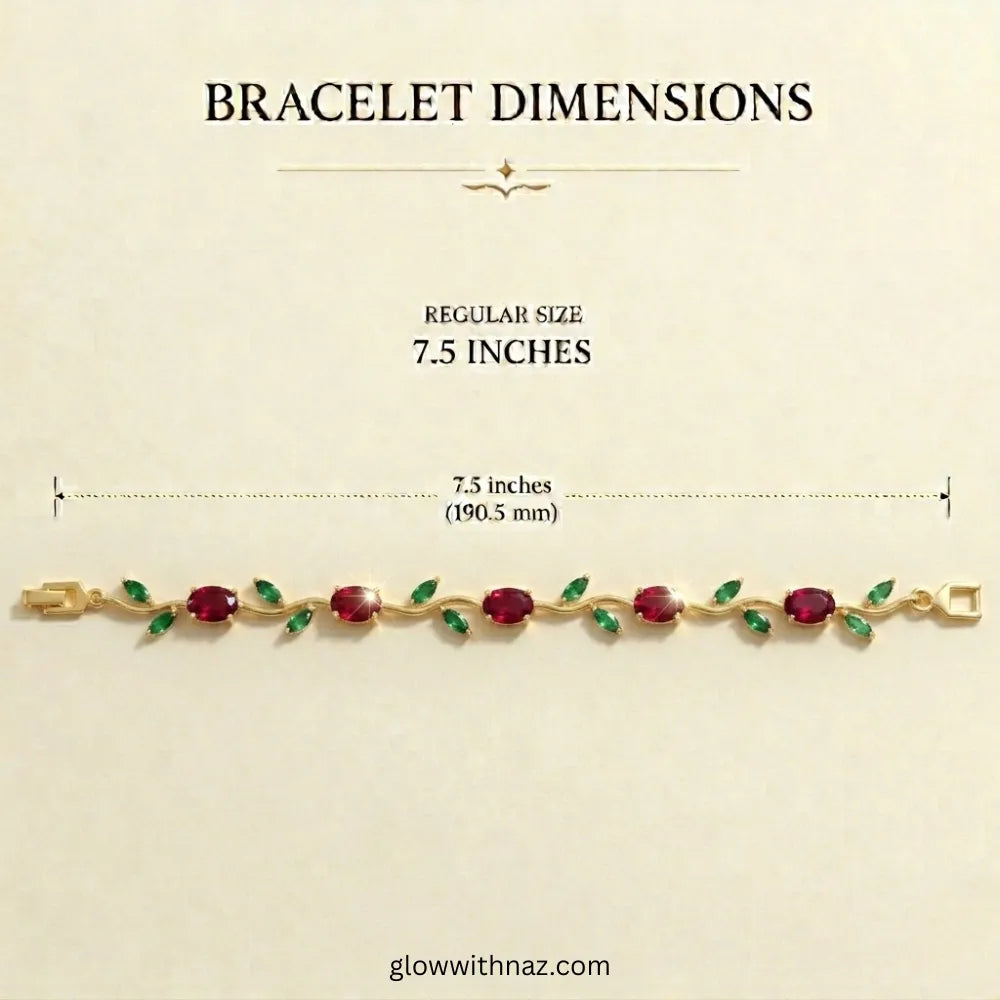 Premium Red Tulip Bracelet | Aesthetic Floral Stainless Steel Jewelry