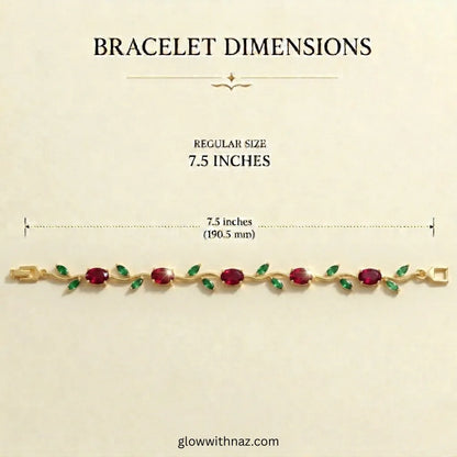 Premium Red Tulip Bracelet | Aesthetic Floral Stainless Steel Jewelry