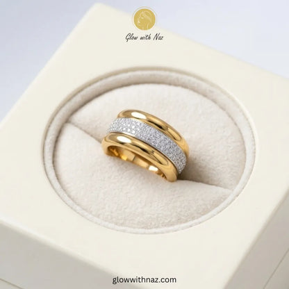 Shop the viral Stainless Steel Pave Set of 3 at Glow With Naz. Featuring a dazzling crystal band and waterproof, 100% anti-tarnish material, it's perfect for minimalist jewelry styling or as a beautiful gift idea