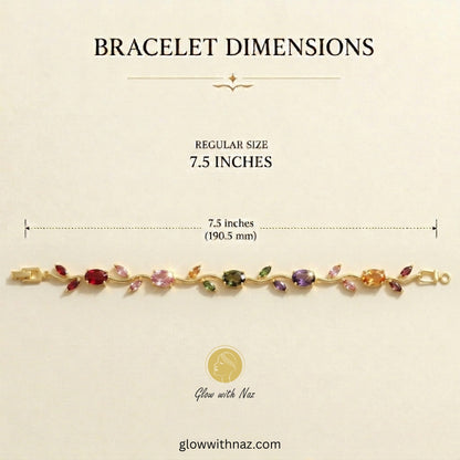 Premium Multi Color Tulip Bracelet | Rapunzel Floral Stainless Steel Bracelet