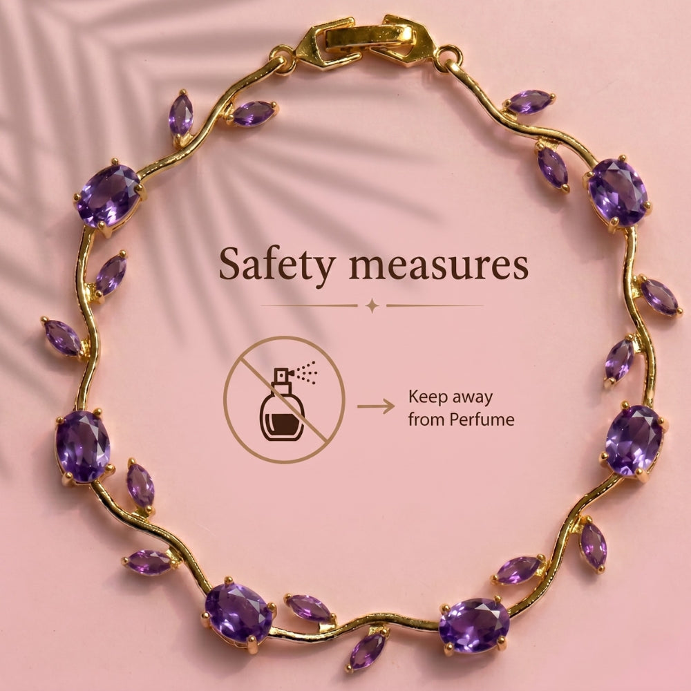 Premium Purple Tulip Bracelet | Rapunzel Floral Stainless Steel Bracelet