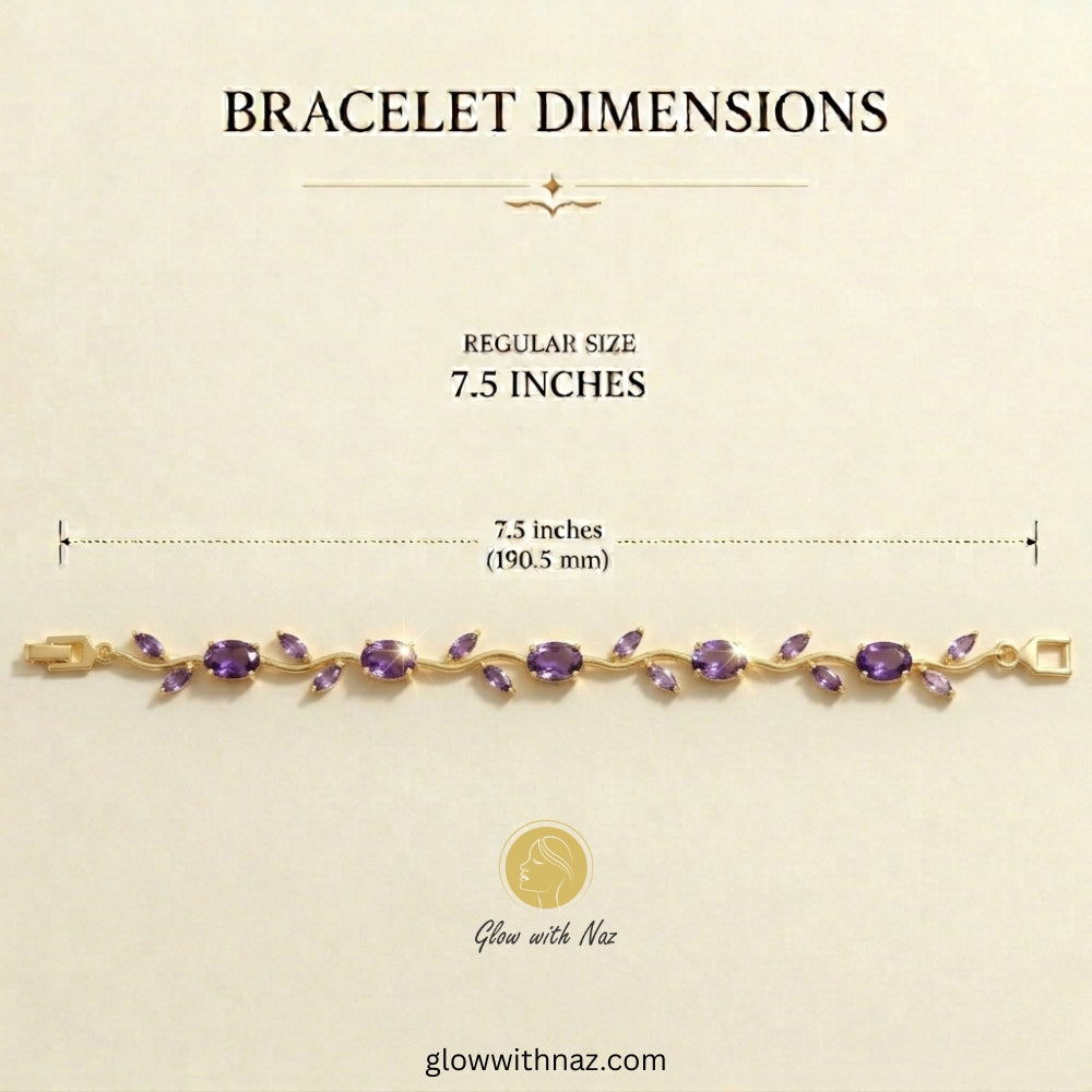 Premium Purple Tulip Bracelet | Rapunzel Floral Stainless Steel Bracelet