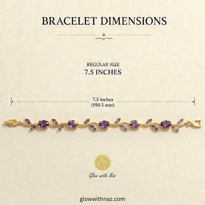 Premium Purple Tulip Bracelet | Rapunzel Floral Stainless Steel Bracelet