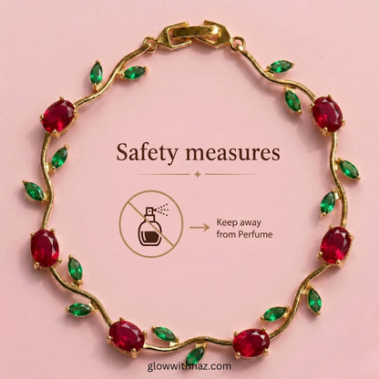 Premium Green Tulip Bracelet | Rapunzel Floral Stainless Steel Bracelet