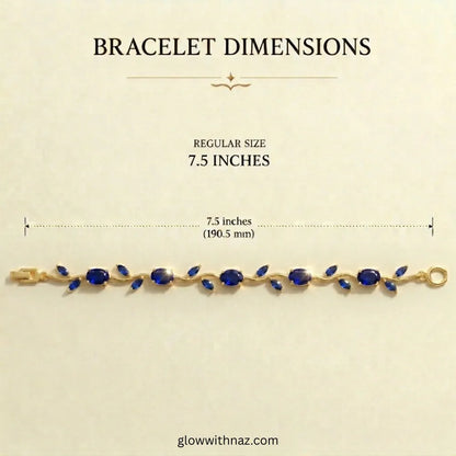 Premium Blue Tulip Bracelet | Rapunzel Floral Stainless Steel Bracelet