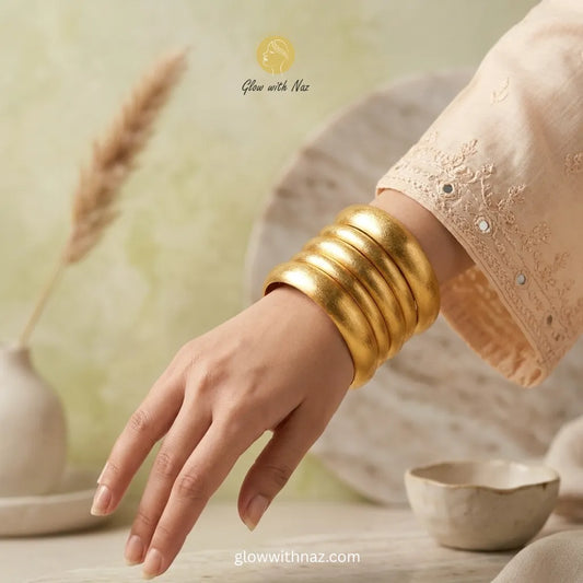 Wide Gold Cuff Bracelet | Waterproof 18k Gold Plated Statement
