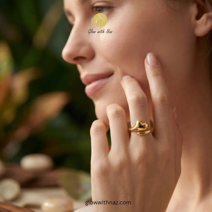 Adjustable Gold Heart Shaped Love Ring - Adjustable Gold Heart Shaped Love RingJewelryGlow With NazGlow With NazN-R001N-R001Adjustable Gold Heart Shaped Love Ring