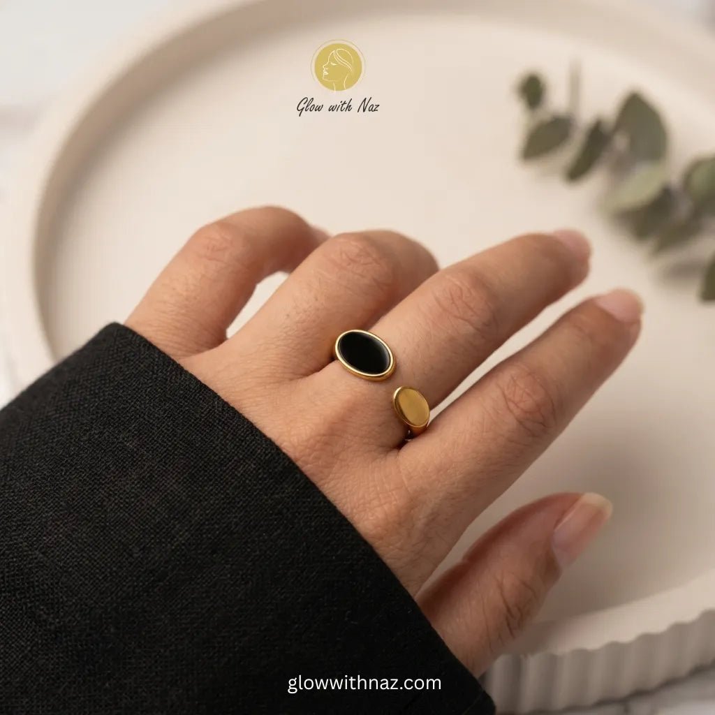Black Oval Signet Adjustable Ring - Black Oval Signet Adjustable RingJewelryGlow With NazGlow With NazN-R002N-R002Black Oval Signet Adjustable Ring