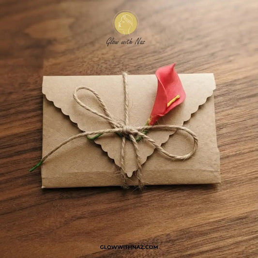 Customized Vintage Note with Envelop and Flower for Your Loved Ones - Customized Vintage Note with Envelop and Flower for Your Loved OnesJewelryGlow With NazGlow With NazGE001Customized Vintage Note with Envelop and Flower for Your Loved Ones